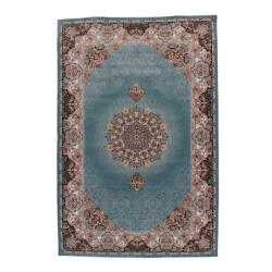 Bakhtar Perzsa szőnyeg türkizkék TABRIZ 160x230 exkluzív nappali szőnyeg akrilból (872365B160230)