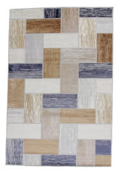 Bakhtar Modern szőnyeg szürke kék barna SAMI 140x200 gépi modern szőnyeg nappaliba vagy hálószobába (3060A140200SAMI)
