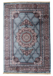 Bakhtar Gépi perzsa szőnyeg türkiz kék Tabriz 200x300 klasszikus nappali szőnyeg (1009Tk200300)