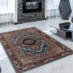 Bakhtar Perzsa szőnyeg türkiz TABRIZ 140x200 minőségi szőnyeg a nappaliba vagy hálószobába (872421B140200)
