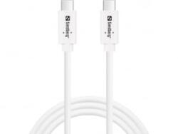 Sandberg USB-C - USB-C (USB 3.1 Gen 2) kábel 100W fehér 1m (136-53) (136-53)