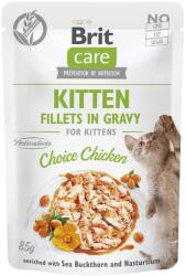 Brit CARE Fillets in Jelly Pouch Kitten Choice Chicken 24x85g Plicuri hrana pisoi, cu pui