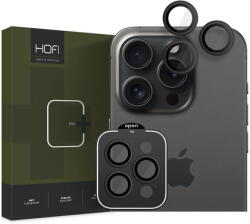 HOFI Folie de protectie Camera spate HOFI CamRing PRO+ pentru Apple iPhone 15 Pro Max / 15 Pro, Sticla Securizata, Full Glue, Neagra (fol/ca/hof/ca/ai1/st/fu/ne) - vexio