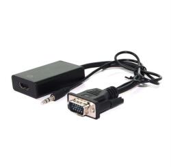 Roline Преходник Roline 12.99. 3117, от VGA(м) + 3.5 jack към HDMI(ж), черен (12.99.3117)