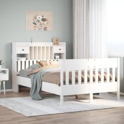vidaXL fehér tömör fenyőfa ágy matrac nélkül 135 x 190 cm (3323276)