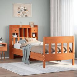 vidaXL viaszbarna tömör fenyőfa ágy matrac nélkül 90 x 190 cm (3323283)