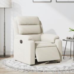 vidaXL krémszínű bársony elektromos dönthető fotel (3205079)