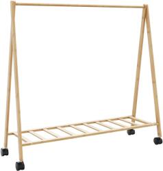 vidaXL bambusz ruhaállvány polcokkal és kerekekkel 103 x 40 x 183 cm (4008903)