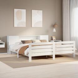 vidaXL fehér tömör fenyőfa ágy matrac nélkül 200 x 200 cm (3309891)
