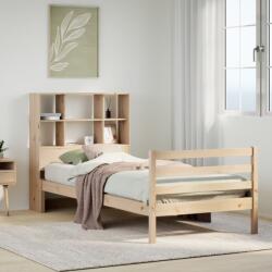 vidaXL tömör fenyőfa könyvespolcos ágy matrac nélkül 90 x 190 cm (3321885)