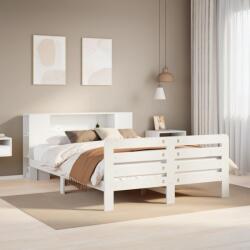 vidaXL fehér tömör fenyőfa ágy matrac nélkül 120 x 200 cm (3309876)