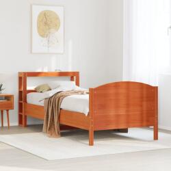 vidaXL viaszbarna tömör fenyőfa ágy matrac nélkül 75 x 190 cm (3306251)