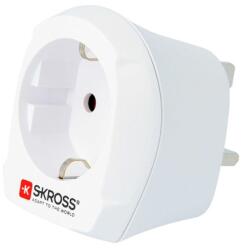 SKROSS Adaptor Priza EU - UK, Skross, Alb (ADAPT-PLUG-EU/UK/BX-SKRS)