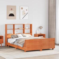 vidaXL viaszbarna tömör fenyőfa ágy matrac nélkül 120 x 190 cm (3323709)