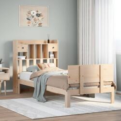 vidaXL tömör fenyőfa könyvespolcos ágy matrac nélkül 90 x 190 cm (3322678)