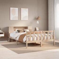 vidaXL tömör fenyőfa könyvespolcos ágy matrac nélkül 140 x 200 cm (3321657)