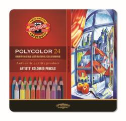 KOH-I-NOOR Creioane Colorate Polycolor, Cutie Metal, 24 Culori (KH-K3824-24)