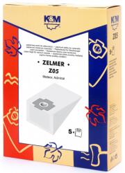 K&M Sac Aspirator Zelmer 1010, Hartie, 5 x Saci, K&M (DUSTBAG-Z05-PAP-K&M)