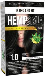 LONCOLOR Vopsea de Par Permanenta Loncolor Hempstyle cu Ulei de Canabis, 1.0 Negru, 100 ml