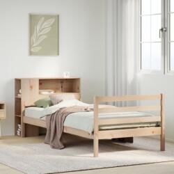 vidaXL tömör fenyőfa könyvespolcos ágy matrac nélkül 75 x 190 cm (3322213) - vidaxl