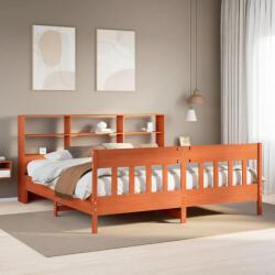 vidaXL viaszbarna tömör fenyőfa ágy matrac nélkül 180 x 200 cm (3323214)