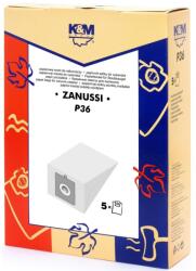 K&M Sac Aspirator Zanussi 3321, 3341, Hartie, 5 x Saci, K&M (DUSTBAG-P36-PAP-K&M)