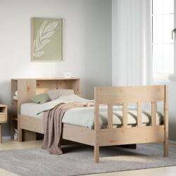 vidaXL tömör fenyőfa könyvespolcos ágy matrac nélkül 100 x 200 cm (3323197)