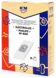 K&M Sac Aspirator Electrolux-Philips Universal (s-bag), Hartie, 5 x Saci, K&M (DUSTBAG-EP-PAP-K&M)