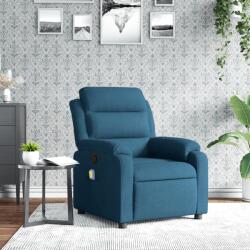 vidaXL kék bársony dönthető masszázsfotel (373521)