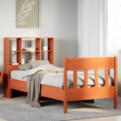 vidaXL viaszbarna tömör fenyőfa ágy matrac nélkül 100 x 200 cm (3323229)