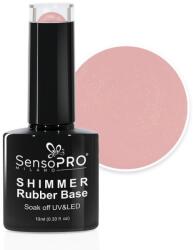 SensoPRO Shimmer Rubber Base SensoPRO Milano, 07 Rare Rose Shimmer Gold, 10 ml (TBY-S1654)