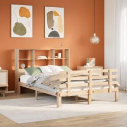 vidaXL tömör fenyőfa könyvespolcos ágy matrac nélkül 160 x 200 cm (3322761)