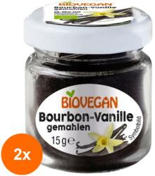BIOVEGAN Set 2 x Vanilie Bourbon BIO Macinata, 15 g, Biovegan