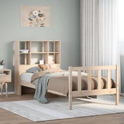 vidaXL tömör fenyőfa könyvespolcos ágy matrac nélkül 100 x 200 cm (3322129)