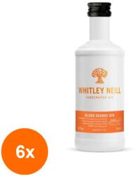 Whitley Neill Set 6 x Gin Whitley Neill, Blood Orange, 43% Alcool, Miniatura, 0.05 l