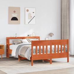 vidaXL viaszbarna tömör fenyőfa ágy matrac nélkül 140 x 200 cm (3306266)