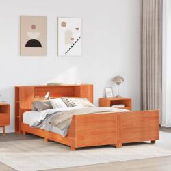 vidaXL viaszbarna tömör fenyőfa ágy matrac nélkül 160 x 200 cm (3323646)