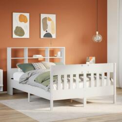 vidaXL fehér tömör fenyőfa ágy matrac nélkül 140x190 cm (3323234)