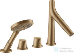 Hansgrohe AXOR Starck Organic 4 üléses, termosztátos kádtöltő csaptelep, szálcsiszolt bronz 12426140 (12426140)