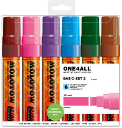 MOLOTOW Set de markere Molotow ONE4ALL 627HS Basic-Set 2, 6 buc (MLW118)