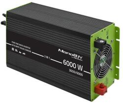 Qoltec Monolith 3 az 1-ben szolár inverter AC töltés funkcióval | MPPT | UPS | ATS | 3000W | 6000W | 12V-230V | Tiszta szinuszhullám (QC-51915)