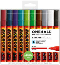 MOLOTOW Set de markere acrilice Molotow ONE4ALL 227HS Basic-Set 2, 10 buc (MLW115)
