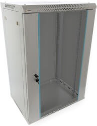 Pulsar RWA1864-G 19" 18U 600x450 fali rack szekrény, lapraszerelt, szürke, könnyített kialakítás (RWA1864-G)