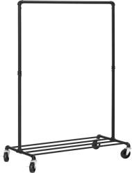 SONGMICS Gurulós ruhaállvány, fekete 100x49x163cm (HSR61BKV1)