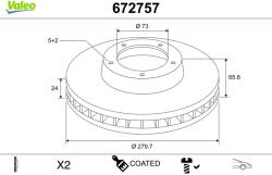 VALEO Disc frana VALEO 672757