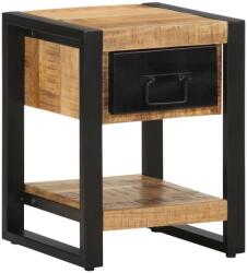vidaXL Éjjeli szekrény 35x34x45 cm tömör durva fa mangó (4013567) - pepita