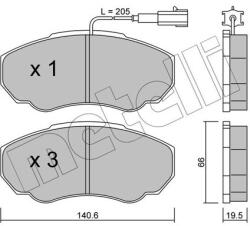 METELLI fékbetétkészlet, tárcsafék METELLI 22-0325-0