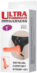  Felcsatolható dildó dupla behatoláshoz is - Strap-on, pu strap 18 cm