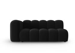 Micadoni Modul Lupine cu 3 locuri, colt pe partea stanga si tapiterie din catifea, negru (MIC_3SL_44_F1_LUPINE6) Canapea
