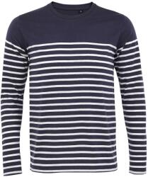 SOL'S Hosszú ujjú csíkos férfi póló Matelot - Sötétkék / fehér | 3XL (SOLS-03099-1000302362)